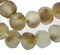 TheBeadChest African Recycled Glass Beads, Strand, For Jewelry Making, Home Decor, Handmade in Ghana (18mm, Brown Swirl)